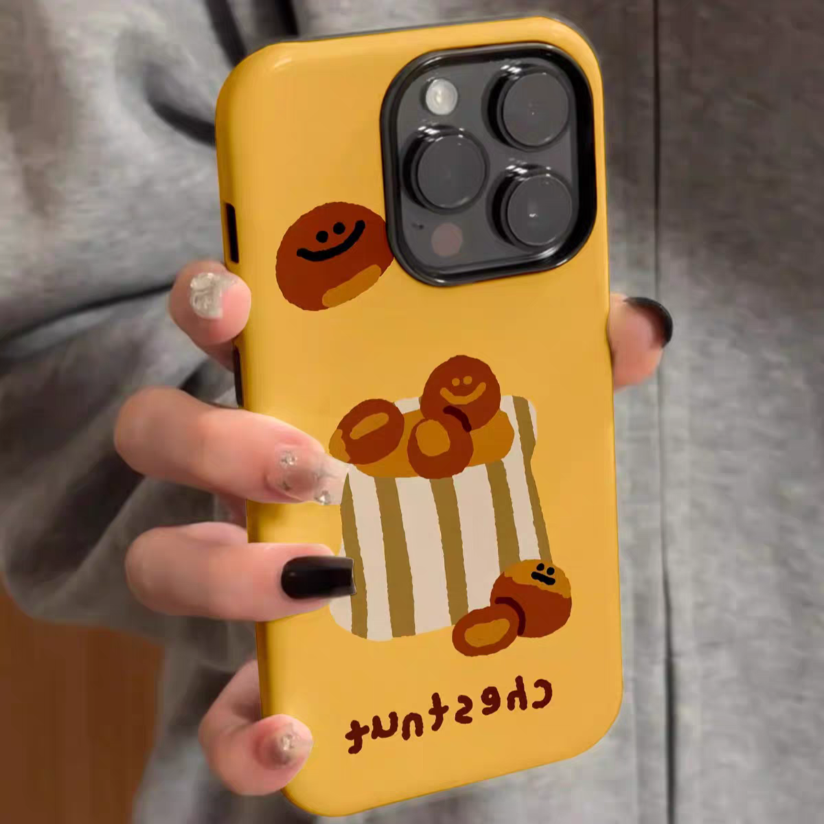 一袋栗子笑脸新款个性16promax华为mate60Pro高级感