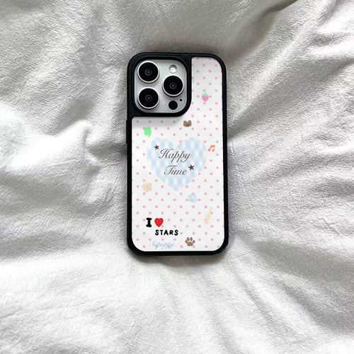 ins古早爱心波点黑边软壳磁吸适用苹果iPhone17promax手机壳1615pro小米1415Pro华为mate60p70三星S23防摔 - 封面