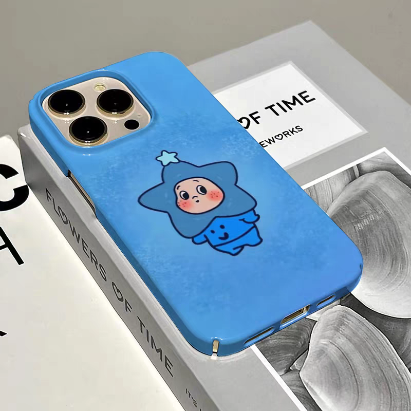 菲林晕染情侣星星人适用于iphone16手机壳卡通苹果15手机硬米13壳小众mate50/60新款nova78女荣耀70/80卡通xr