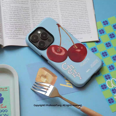 樱桃蛋糕适用iPhone16promax苹果15小米15pro新款mate60华为p70enova12荣耀90菲林手机壳opporeno13vivox100