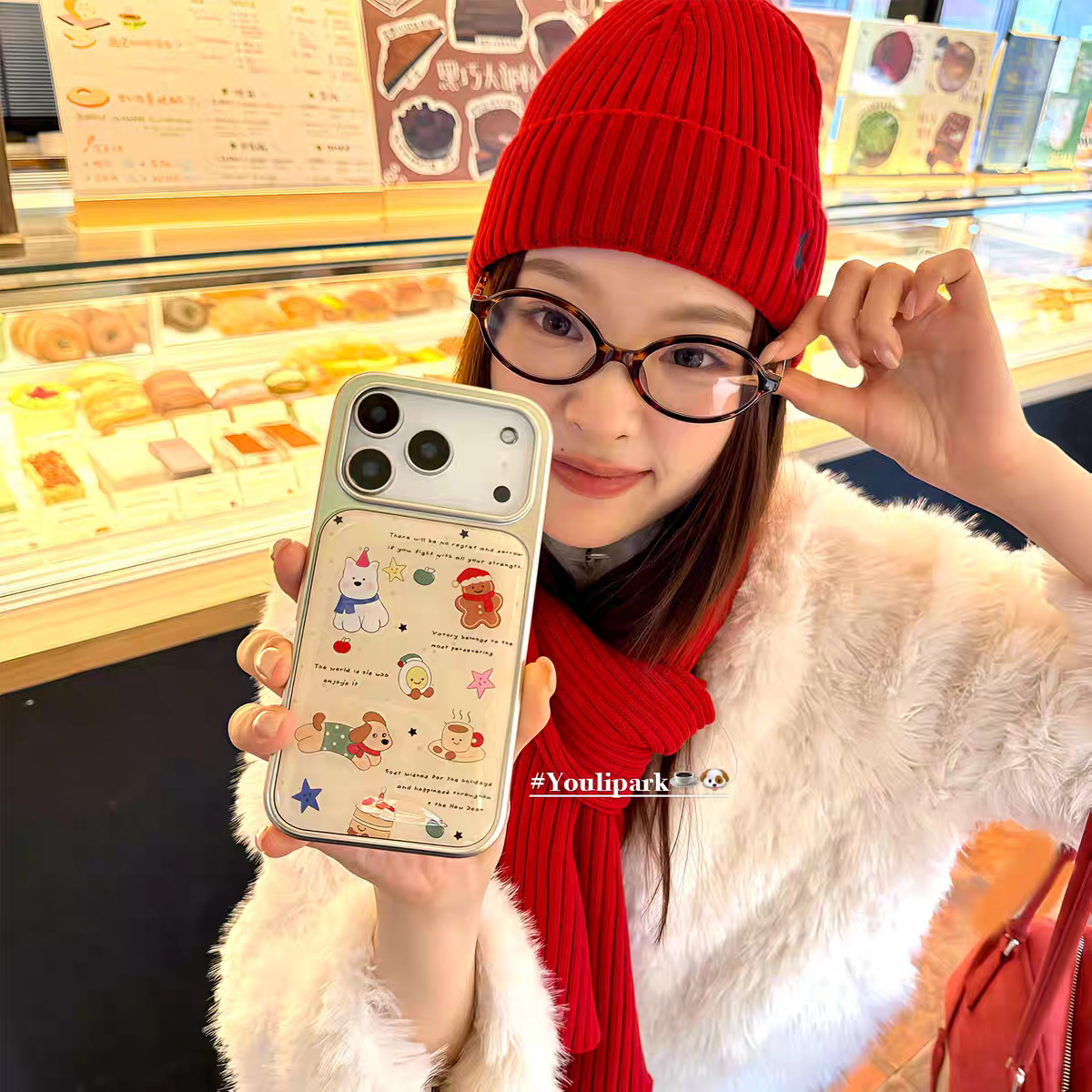 ins风西高地姜饼人银边滴胶手机壳适用苹果iPhone17promax高级感保护套小众16plus华为15pro14防摔小米13pro