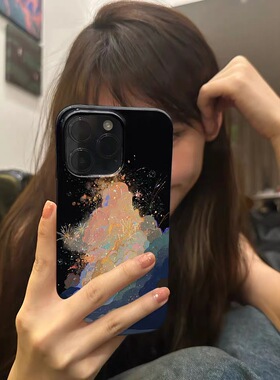 治愈系艺术海边烟火适用于苹果IPhon15pro/14promax/15/14/13/11/xr菲林小众高级感不会撞壳的手机壳个性新款