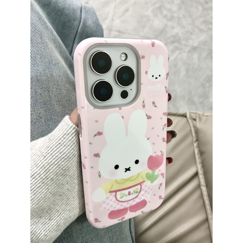 原创可爱米菲适用于iPhone16Promax13pro手机壳菲林13mini创意13小众15plus硬软壳11高级感14苹果14pro二合一