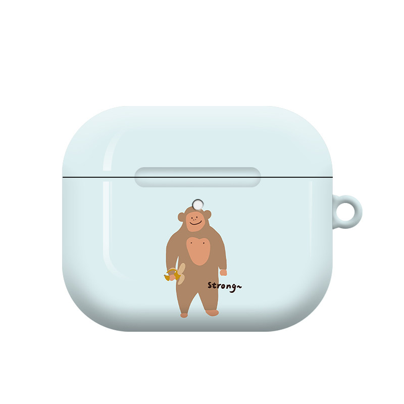 原创个性创意可爱香蕉猩猩适用airpods1/2苹果无线蓝牙耳机保护套airpods pro2/3/4保护壳高级感小众设计