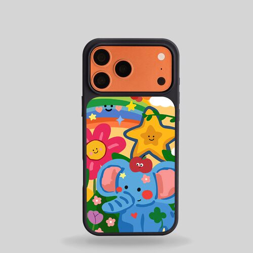 ins风星星小象黑边玻璃磁吸适用苹果iPhone18promax手机壳1716pro小米1514Pro华为mate80p90荣耀vivooppo防摔