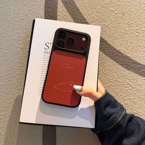 ins风复古海豹黑边玻璃磁吸适用苹果iPhone18promax手机壳1716pro小米1514Pro华为mate80p90荣耀vivooppo防摔