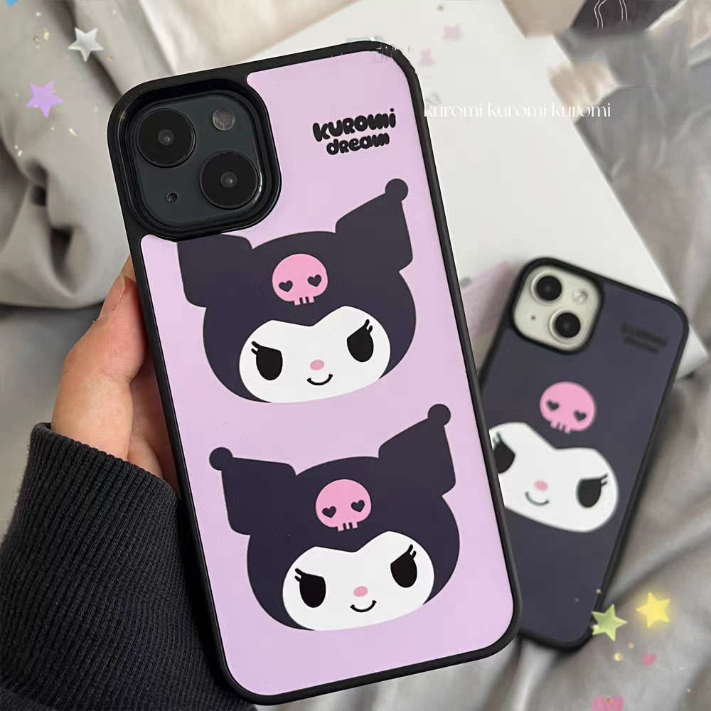 ins风可爱库洛米亚克力黑边磁吸适用苹果iPhone16promax手机壳1312pro小米1415Pro华为mate60p70三星S23防摔
