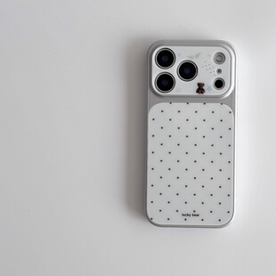 ins古早幸运小熊大视窗磁吸全包精孔手机壳适用苹果iPhone17promax高级感保护套小众16plus15pro14防摔13pro