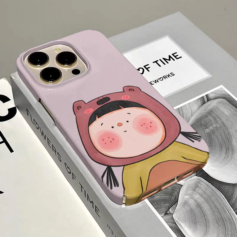 菲林胖胖情侣男女孩适用于iphone16pro手机壳卡通苹果15手机硬米13/14外壳小众mate50新款nova7/8女荣耀70/80