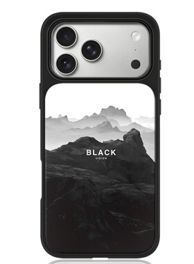 ins风黑色愿景黑边软壳磁吸适用苹果小米iPhone17promax手机壳1613pro小米1415Pro华为mate60p70三星S23防摔