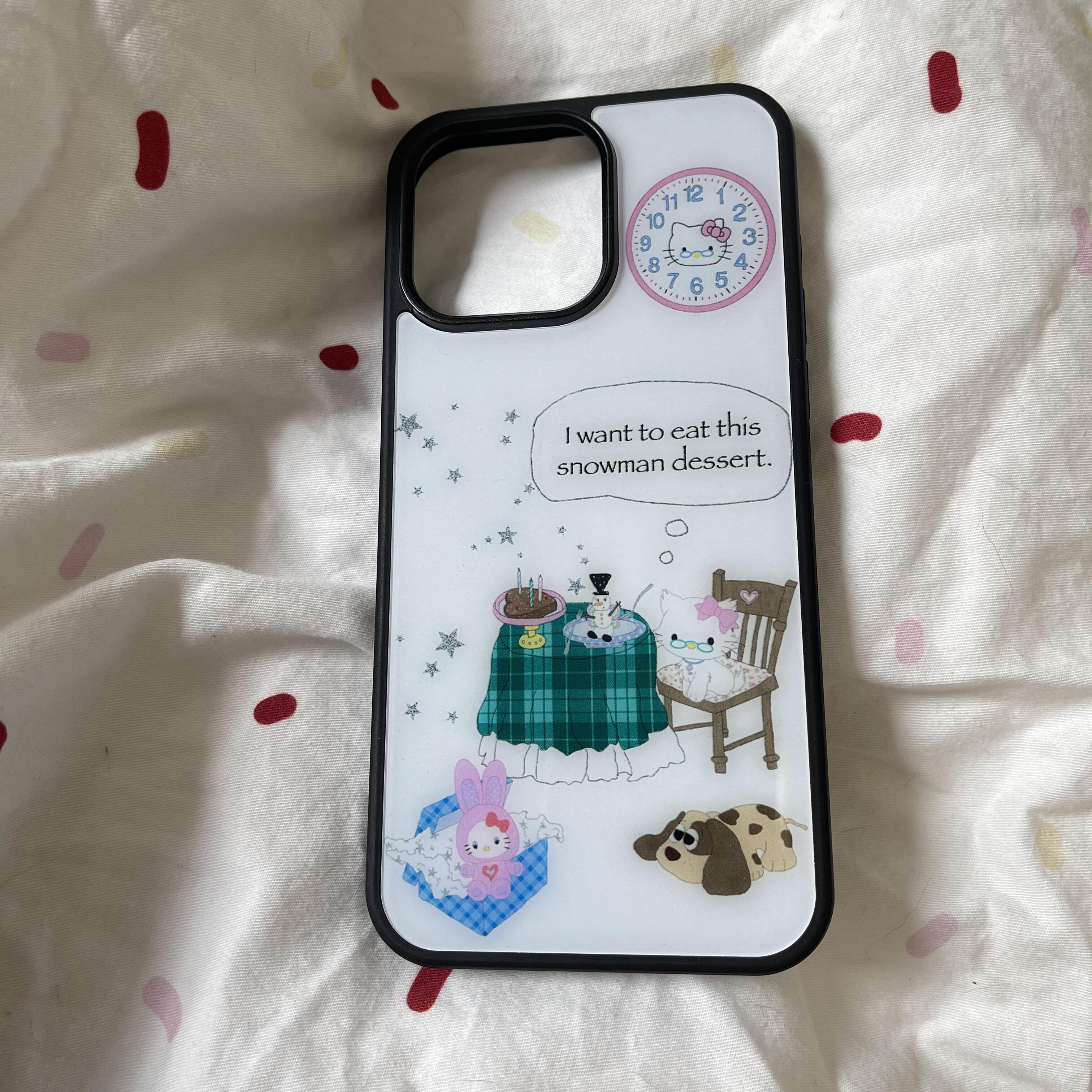 个性卡通可爱凯蒂猫亚克力黑边磁吸适用苹果iPhone16promax手机壳1315pro小米14Pro华为mate60p70三星S23防摔