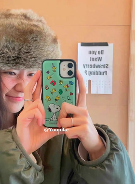 可爱少女心in原创亚克力黑边磁吸适用苹果iPhone16promax手机壳131512pro小米14Pro华为mate60p70三星S23防摔