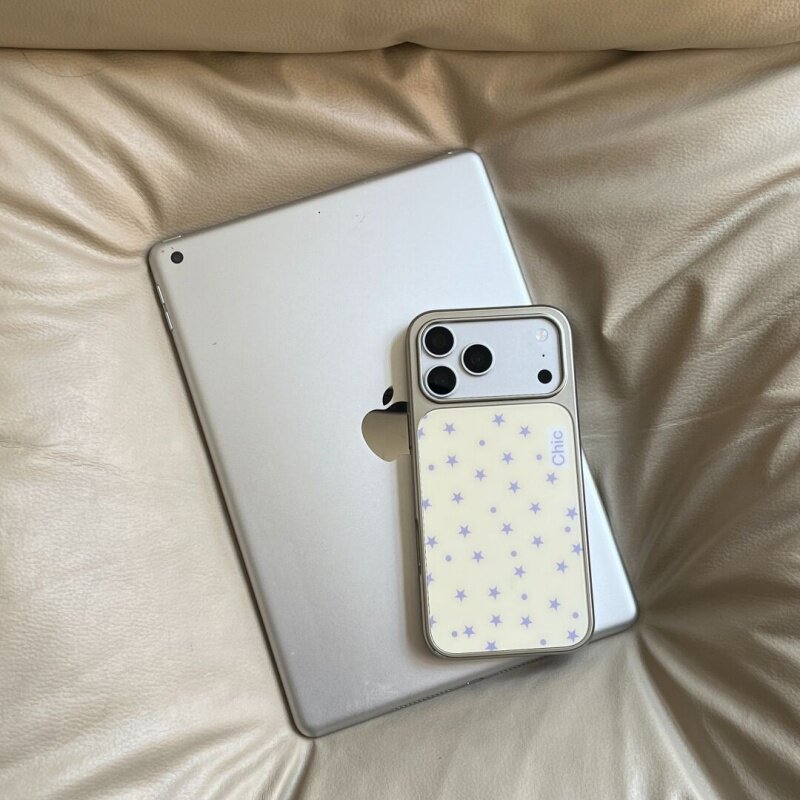 ins英文个性复古星星电镀银磁吸适用苹果iPhone17promax手机壳1615pro小米1415Pro华为mate80p70三星S23防摔