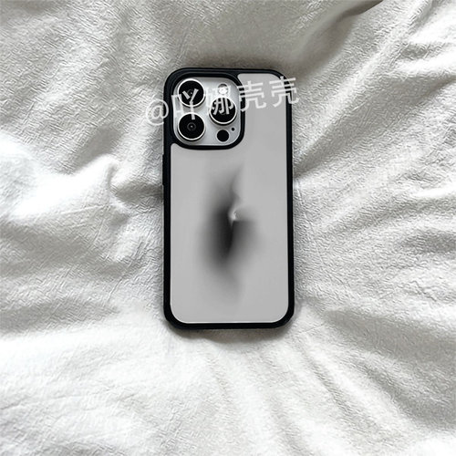 原创ins风朦胧视角适用iphone16Promax黑边亚克力手机壳15pro磁吸苹果小米141312三星1116plus防摔14pro华为
