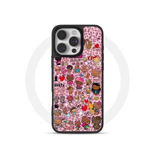 ins可爱豹纹kt黑皮黑边软壳磁吸适用苹果iPhone17promax手机壳1615pro小米1415Pro华为mate60p70三星S23防摔