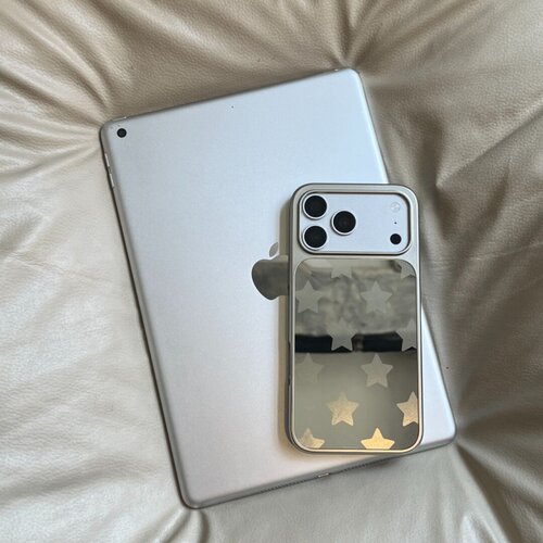 ins风复古可爱星星个性原创电镀银镜面适用于苹果手机壳iPhone17promax16pro/15/14/13/高级防摔小众手机套