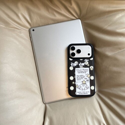 ins风个性兔子黑边玻璃磁吸适用苹果小米iPhone18promax手机壳1716pro小米1517Pro华为mate80p90三星S25防摔