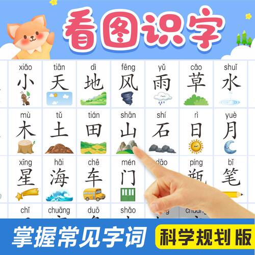 儿童宝宝看图认字识字挂图