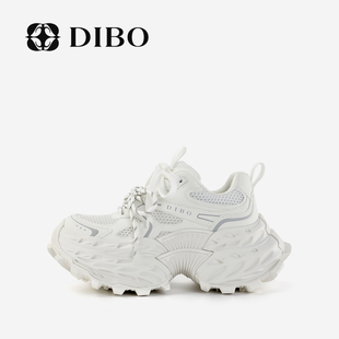 撞色休闲鞋 个性 女 女2026年春季 DIBO碲铂潮流增高厚底百搭老爹鞋