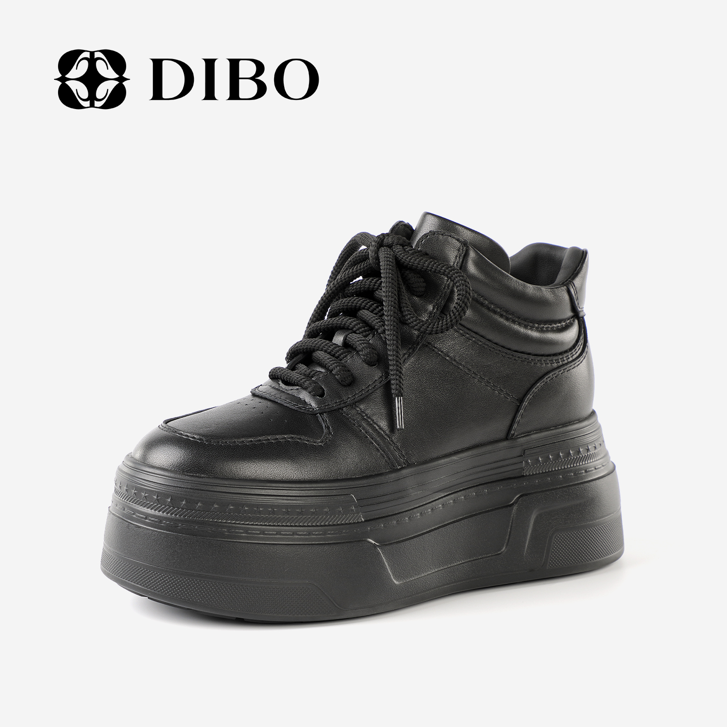 DIBO碲铂厚底加绒板鞋女