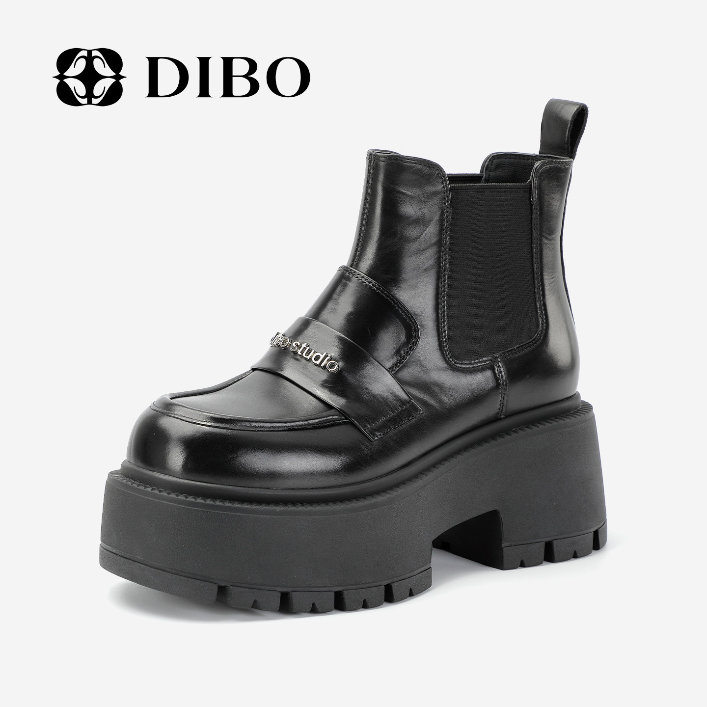 DIBO碲铂百搭厚底短靴女