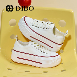 经典 百搭真皮休闲鞋 厚底板鞋 新款 女 女2026年春季 DIBO碲铂商场同款