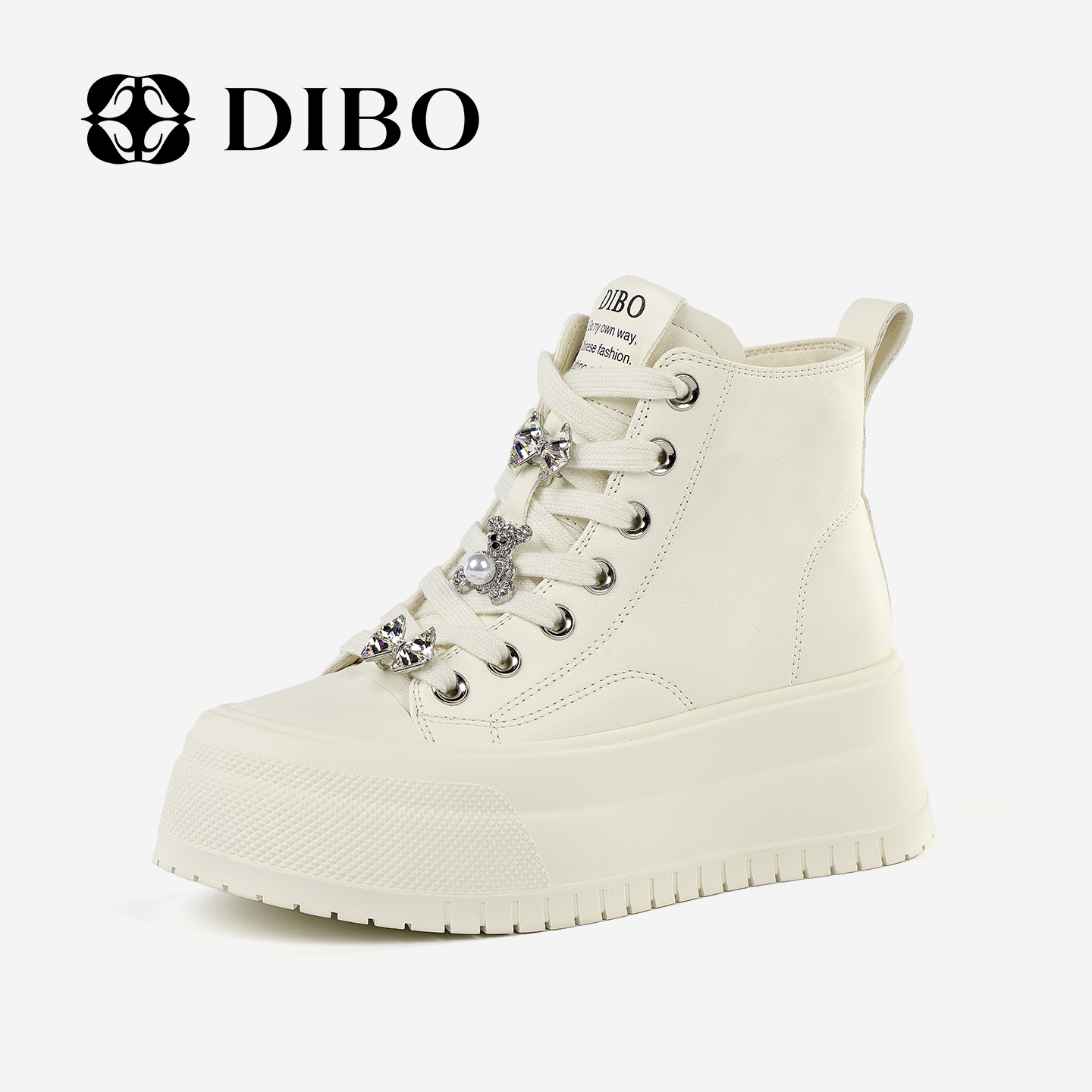 DIBO碲铂商场同款加绒高帮板鞋