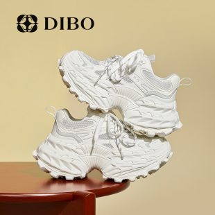 撞色休闲鞋 个性 女 女2026年春季 DIBO碲铂潮流增高厚底百搭老爹鞋
