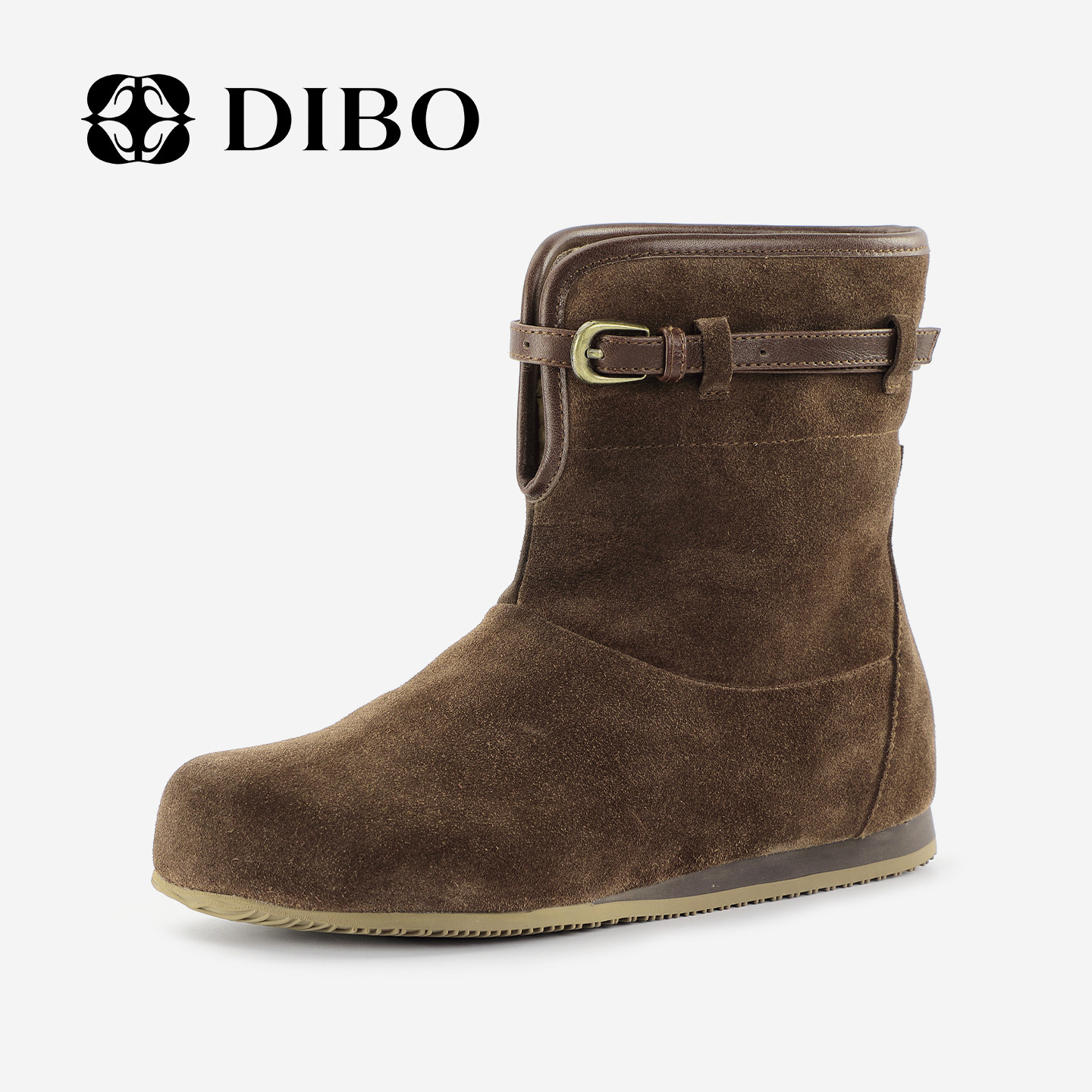 DIBO碲铂商场同款羊毛雪地靴2025冬季新款真皮复古厚底保暖短靴女,女鞋,时尚雪地靴,淘宝优惠券,粉丝福利购,淘宝优惠卷