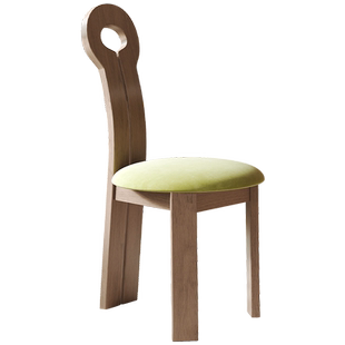 实木餐椅北欧日式简约奶油风原木餐桌椅中古钥匙椅侘寂风极简座椅