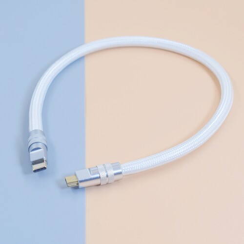 HIFI纯银线电脑USB A转Mini迷你iPhone苹果安卓华为手机Type-c转mini B数据线USB C线材连接喜力仕DSP音频线