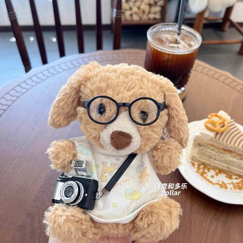 Yummy眼镜棉花娃娃配饰Jellycat巴塞罗熊眼镜相机迪士尼玩偶配饰