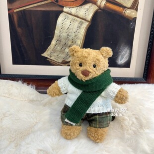 巴塞罗熊衣服小熊围巾Yummy小狗衣服16cm小熊衣服nici玩偶娃衣