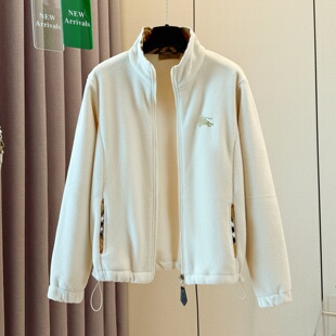 欧美高端双面绒男女同款夹克保暖舒适黑色卡其白色BIABETTY外套