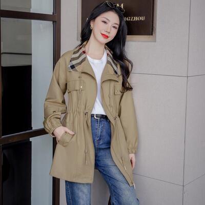 高端代工女中长款大牌春秋风衣