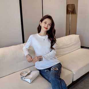 高品质欧美专柜正品女春秋长袖T恤打底衫BIABETTY气质显瘦大牌T恤