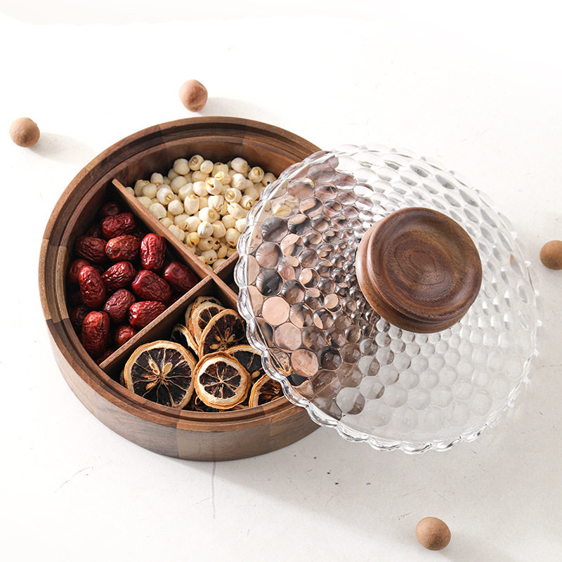 北美黑胡桃干果盒多层收纳盒糖果盒多用途收纳盒,餐饮具,果盆/果盘/果篮,淘宝优惠券,粉丝福利购,淘宝优惠卷