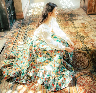 丹丹纸样长款大摆裙简单好做