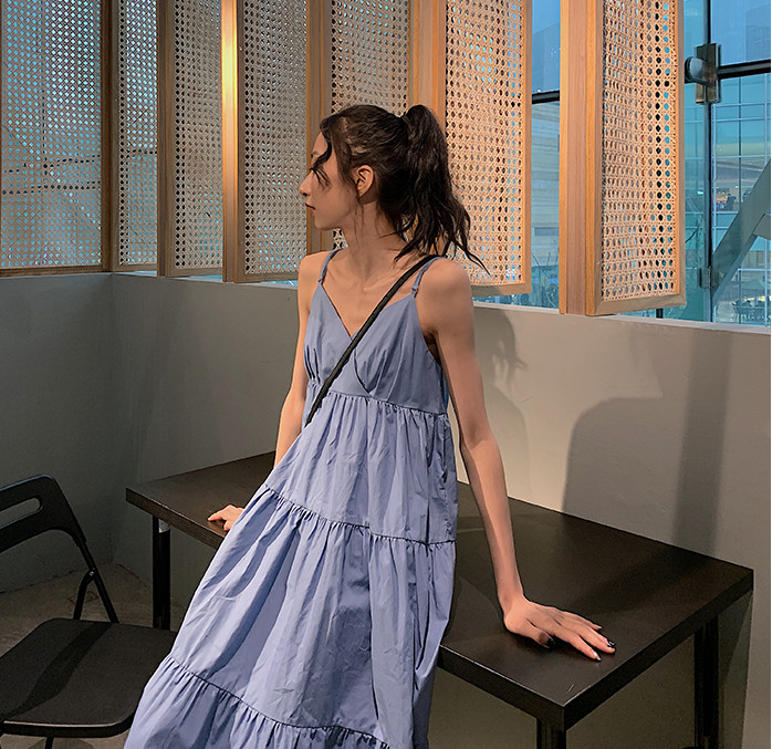 1082丹丹纸样服装1：1裁剪图纸打版DIY吊带连衣裙蛋糕裙沙滩