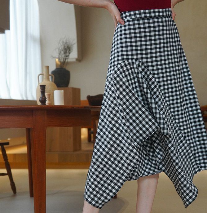 1722丹丹纸样服装1：1裁剪图纸打版DIY不规则半身裙中长裙松紧腰