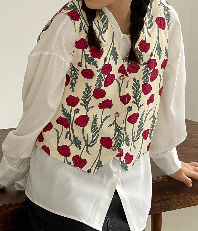 1560丹丹纸样服装1：1裁剪图纸打版DIy马甲春秋打底无袖简单花料