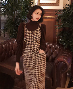 1549丹丹纸样服装1：1裁剪图纸打版DIY背带连衣裙呢料秋冬