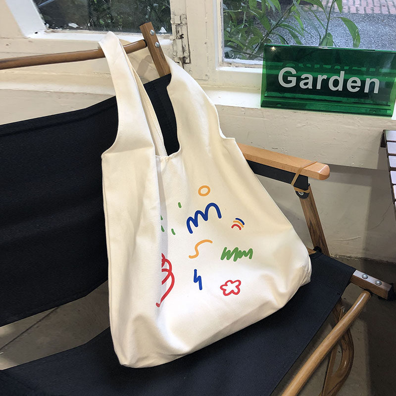 素果米色可爱帆布包袋单肩个性ins风符号图案女学生文艺小清新品,箱包皮具/热销女包/男包,通用款女包,淘宝优惠券,粉丝福利购,淘宝优惠卷