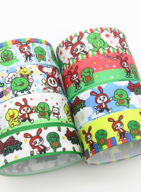 日本卡通 印花织带缎带绸带彩带 蝴蝶结DIY卡通印刷罗纹带S13397