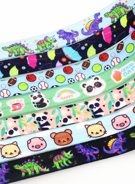 卡通花纹印花织带带绸带彩带蝴蝶结DIY卡通印刷弹力包边带C13909