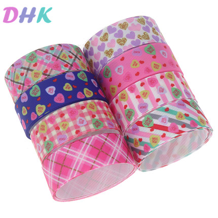 情人节 印花织带 缎带 绸带 彩带 蝴蝶结DIY卡通印刷罗纹带S10188