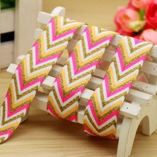 印刷FOE弹力包边带25mm7635 DIY卡通 条纹 印花发饰发带蝴蝶结