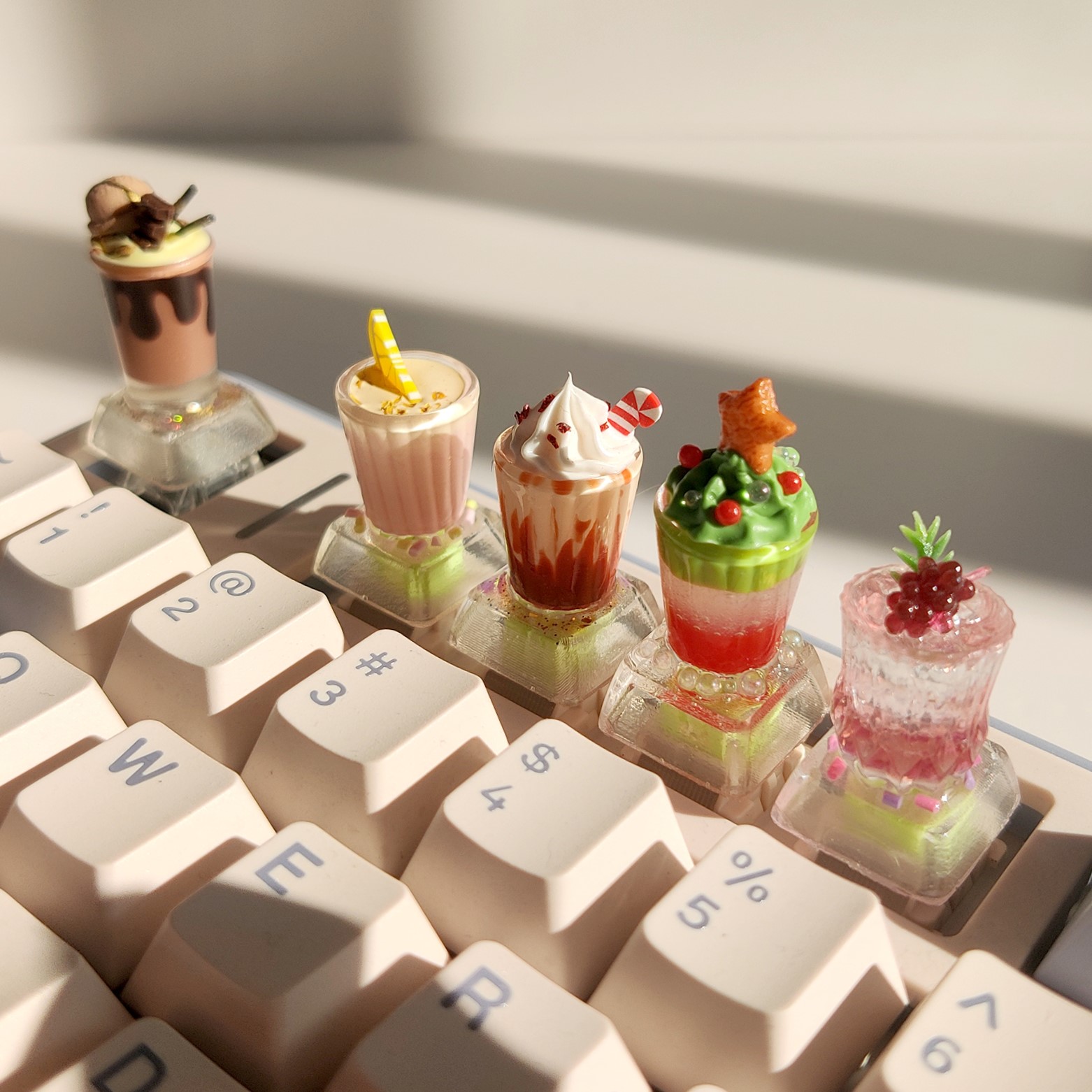 星冰乐键帽｜奶茶咖啡键帽摩卡拿铁透光键盘帽十字轴可爱个性键帽