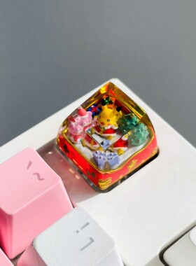 圣诞限定 | 皮卡丘手工键帽 机械键盘个性定制 樹脂工艺 SA高度
