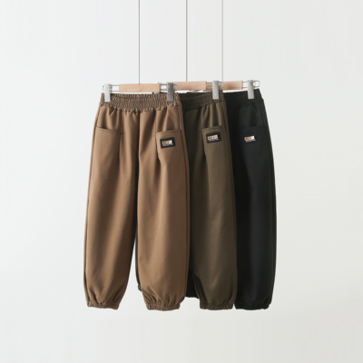 3028新品儿童加厚加绒运动百搭缩口裤